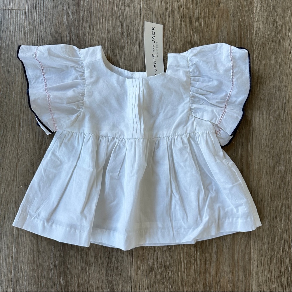 Janie and Jack Crisp White Top